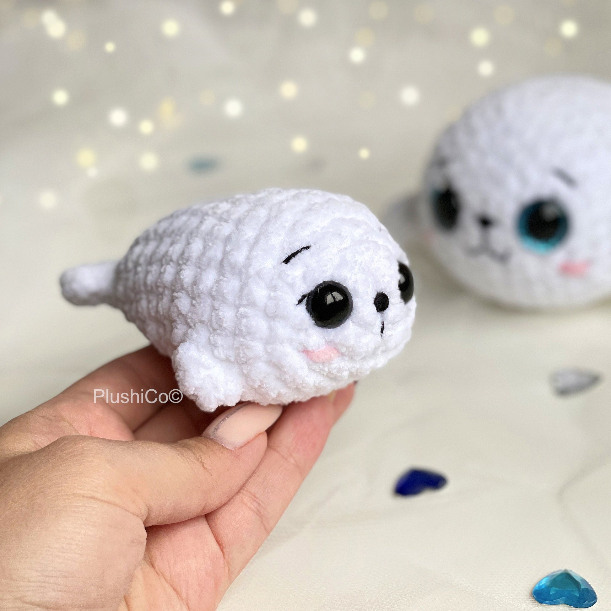 Seal CROCHET PATTERNS 2in1 bundle, Mom & Baby Amigurumi Sea creatures, Manatee Stuffed Animal Plush Toy, Easy Crochet Beginner Tutorial PDF