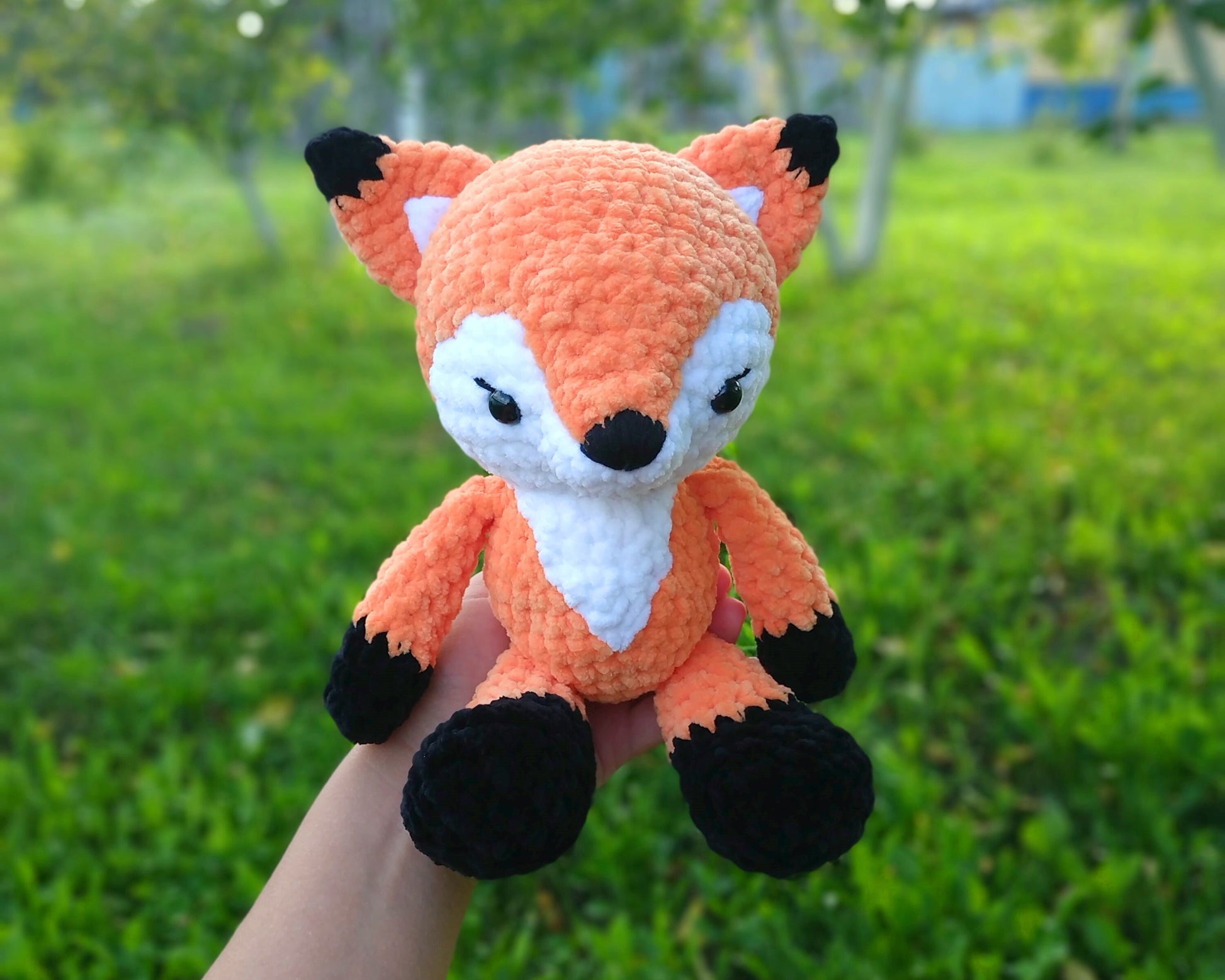 Fox Crochet PATTERN, Amigurumi Woodland Animals, Stuffed Plush Toy, Chunky yarn PDF, Nursery Decor Plushie, Baby Shower Handmade Gift Idea