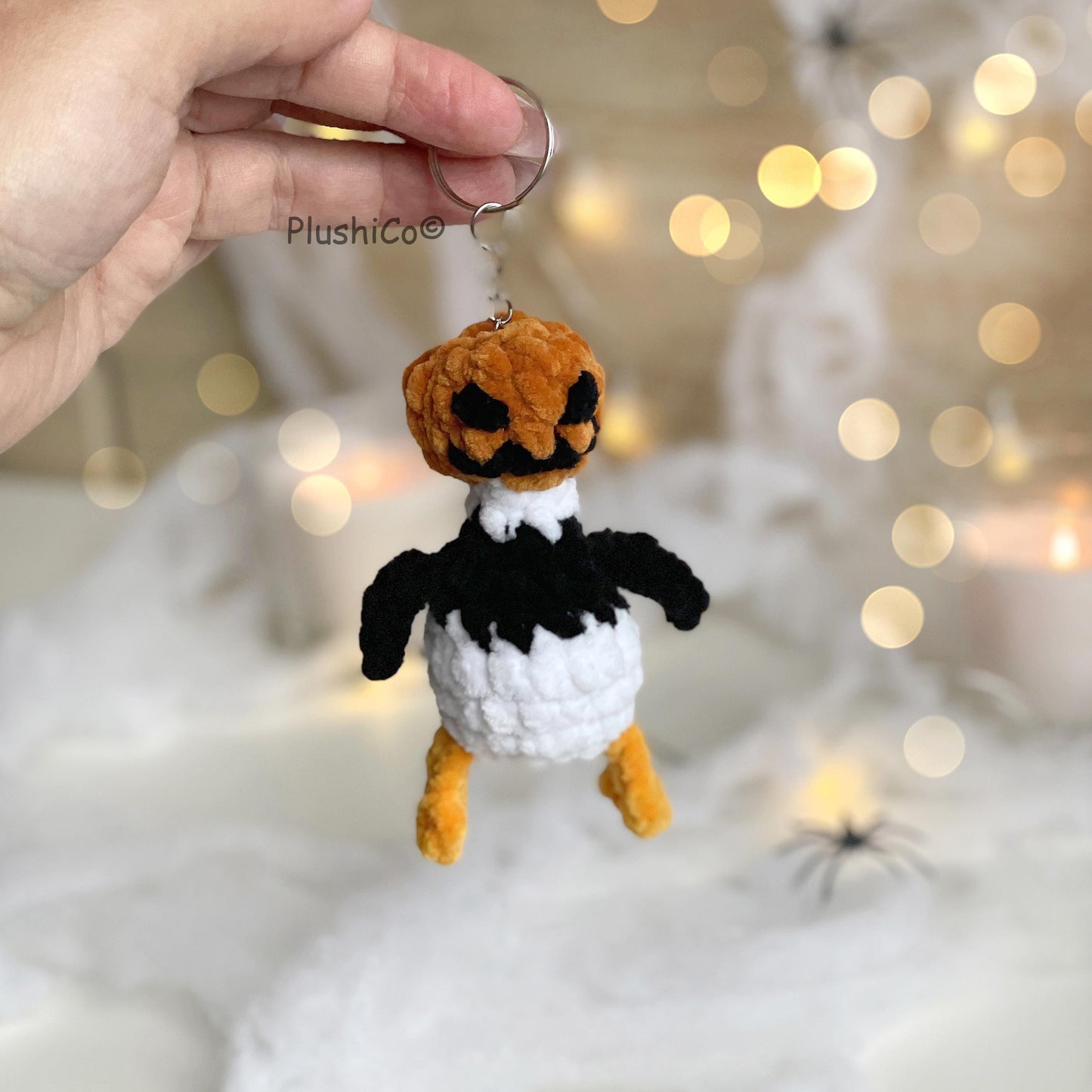 Spooky Goose Keychain Crochet Pattern - Low Sew