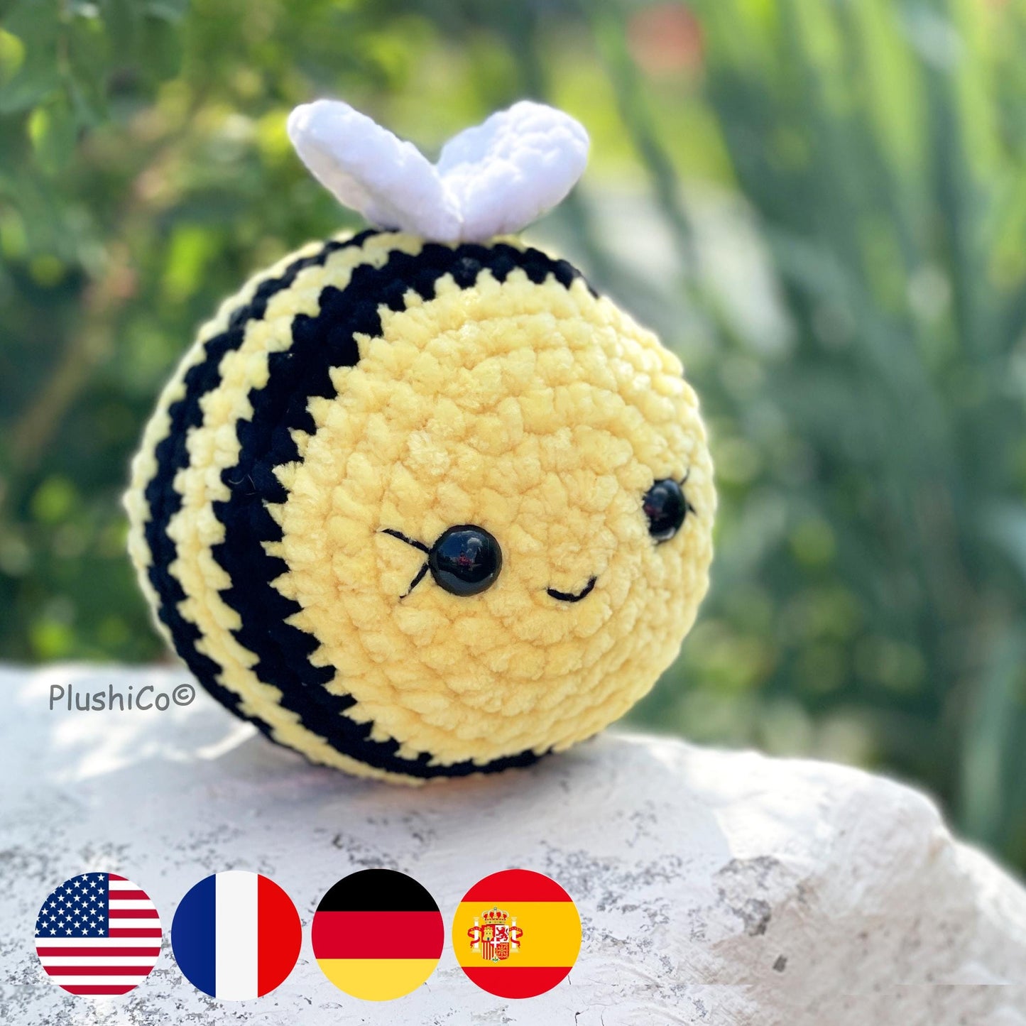 Bee Crochet Pattern - LOW SEW