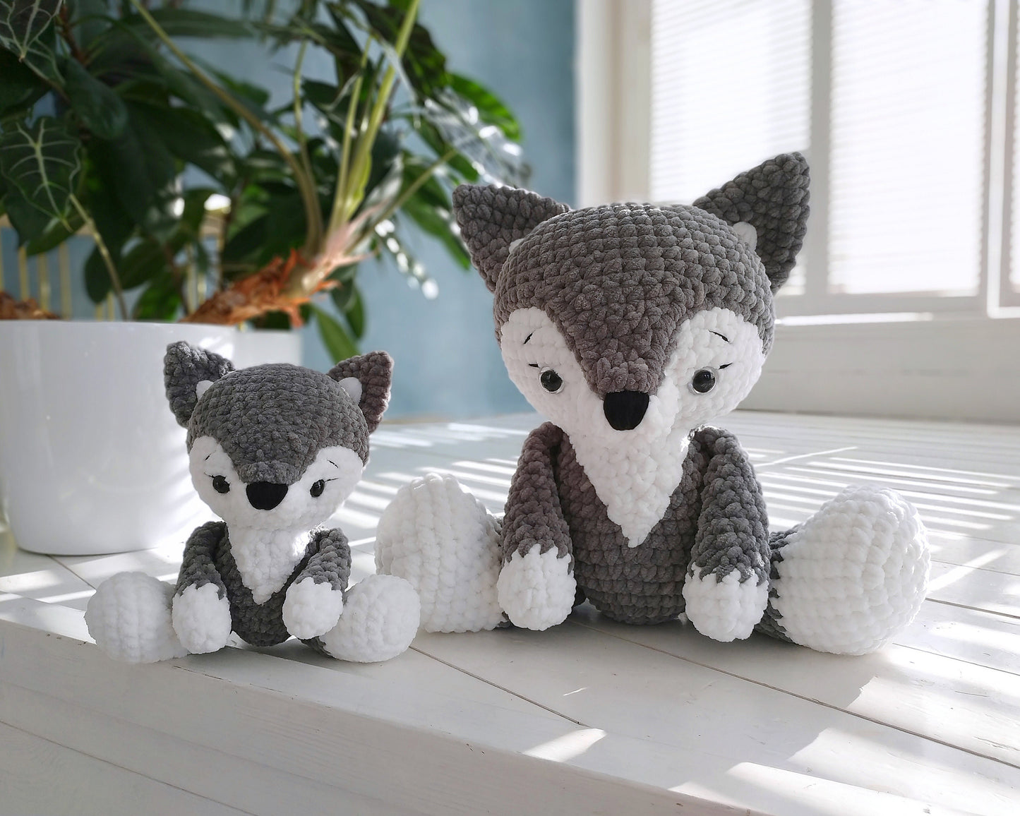 Wolf Crochet Pattern, 2 sizes