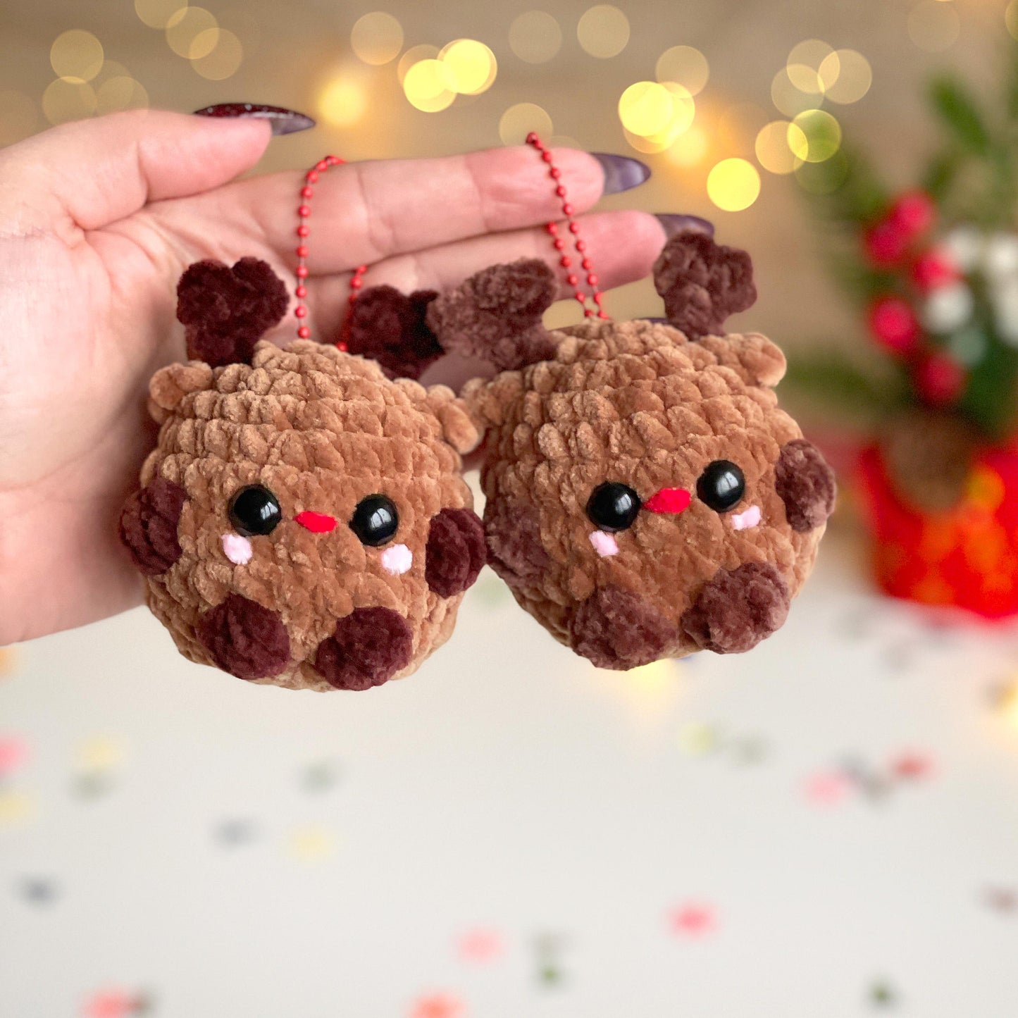 Reindeer Keychain CROCHET PATTERN - No Sew