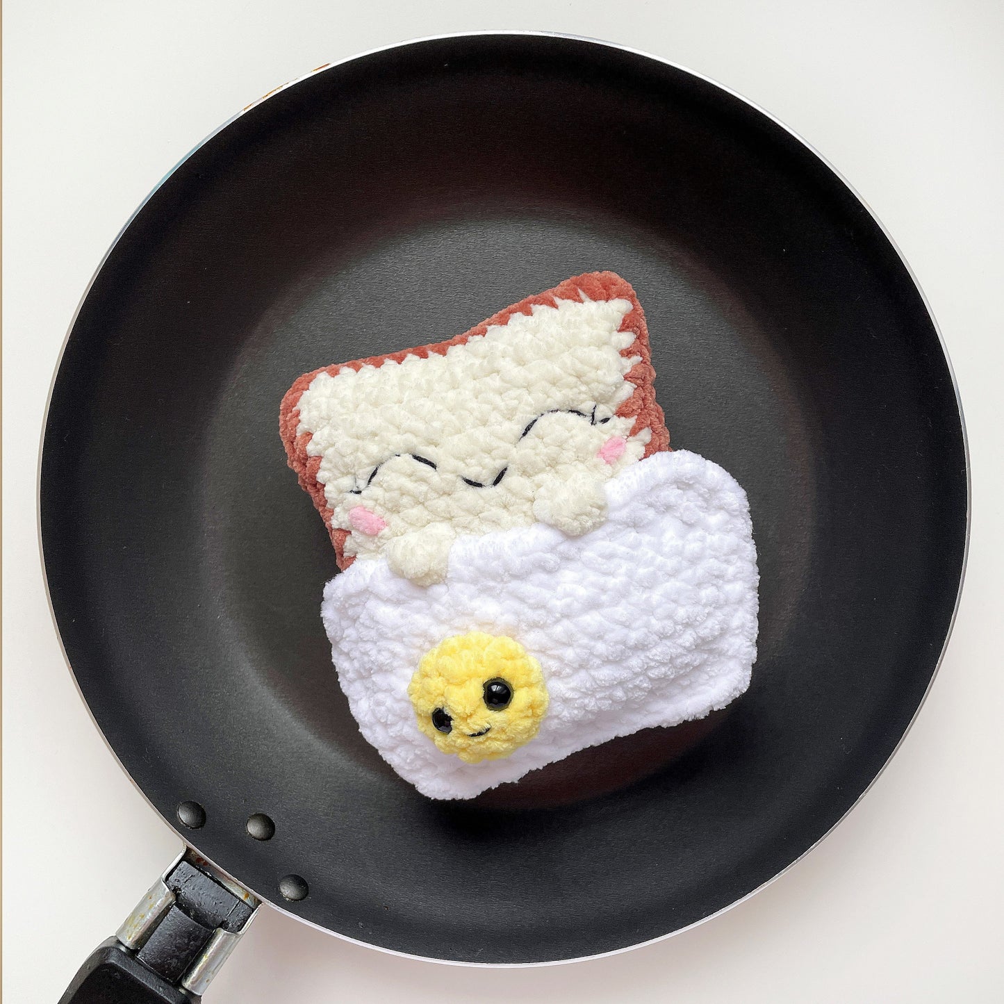 Toast with Egg Crochet PATTERN