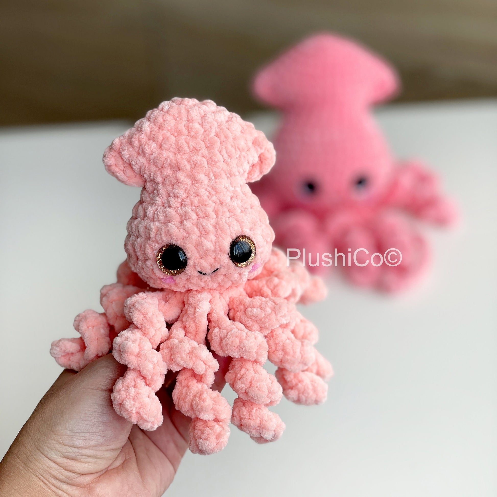 Squid CROCHET PATTERN, Amigurumi 2in1 No Sew PDF, Octopus plush Kawaii Stuffed Animal, Plushie Baby Toy, Easy Crochet Tutorial for Beginners