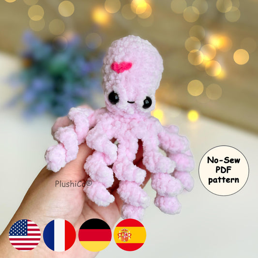 Octopus CROCHET PATTERN - No Sew