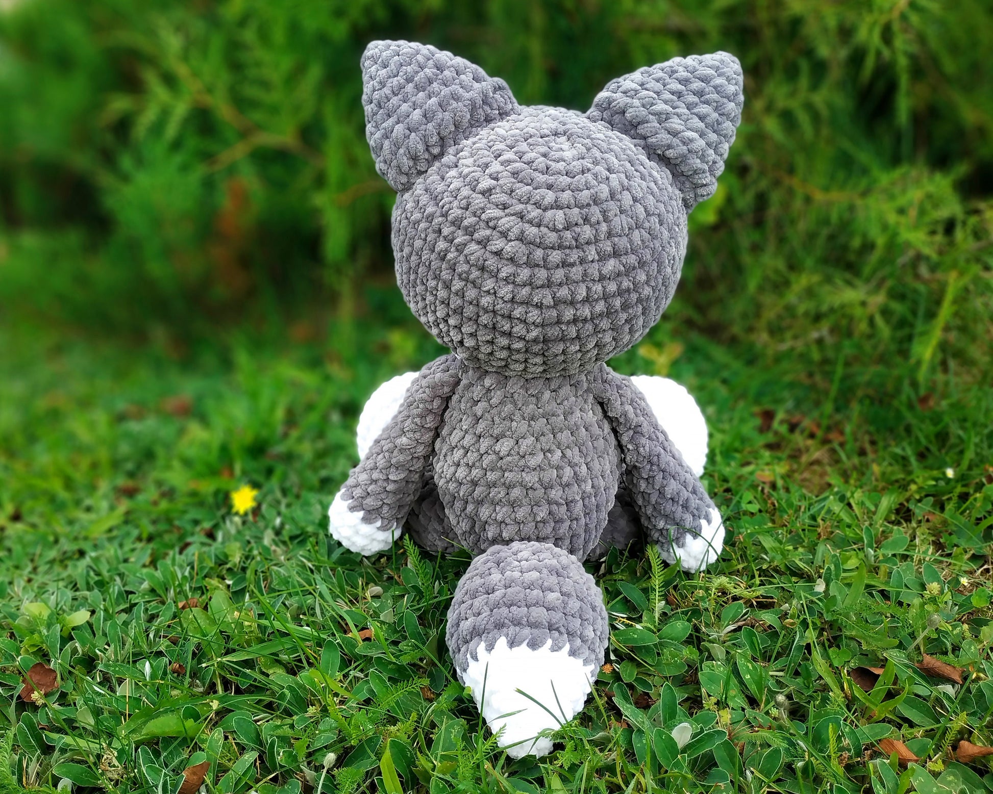 Wolf CROCHET PATTERN, Giant Amigurumi, Woodland Plush Animal, Extra Large Plushie, Cute Baby Toy, Chunky Yarn PDF Tutorial, Nursery decor