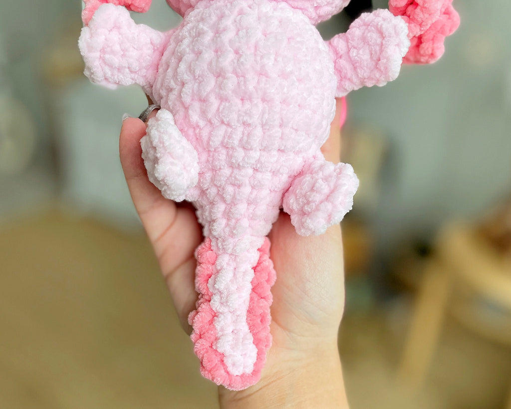 Axolotl CROCHET PATTERN, Amigurumi Plushie, Kawaii Cute Creature, River Stuffed Animal, Plush Baby Toy