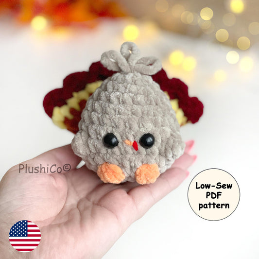 Turkey Crochet PATTERN - Low Sew