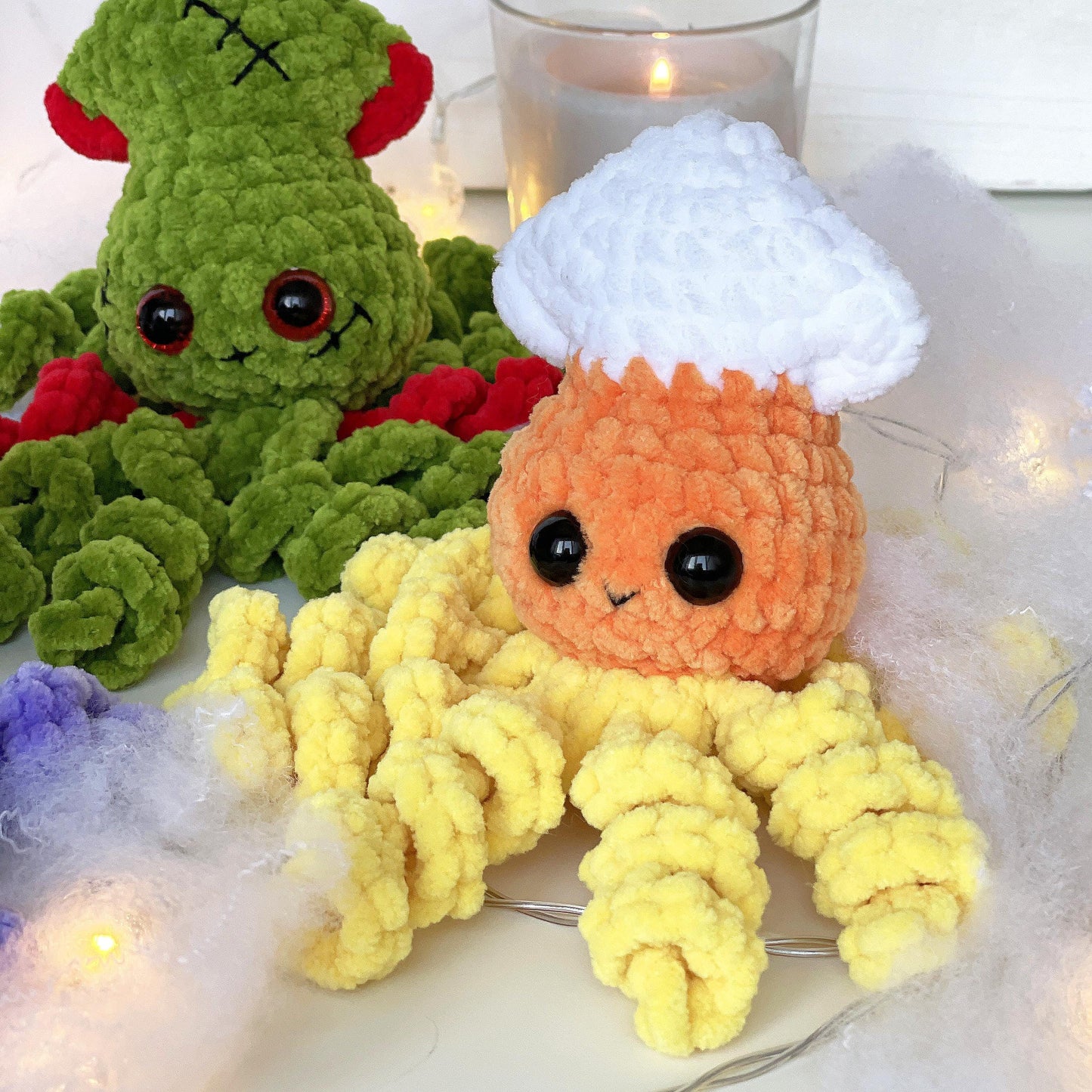 Halloween Squids CROCHET PATTERN - No Sew