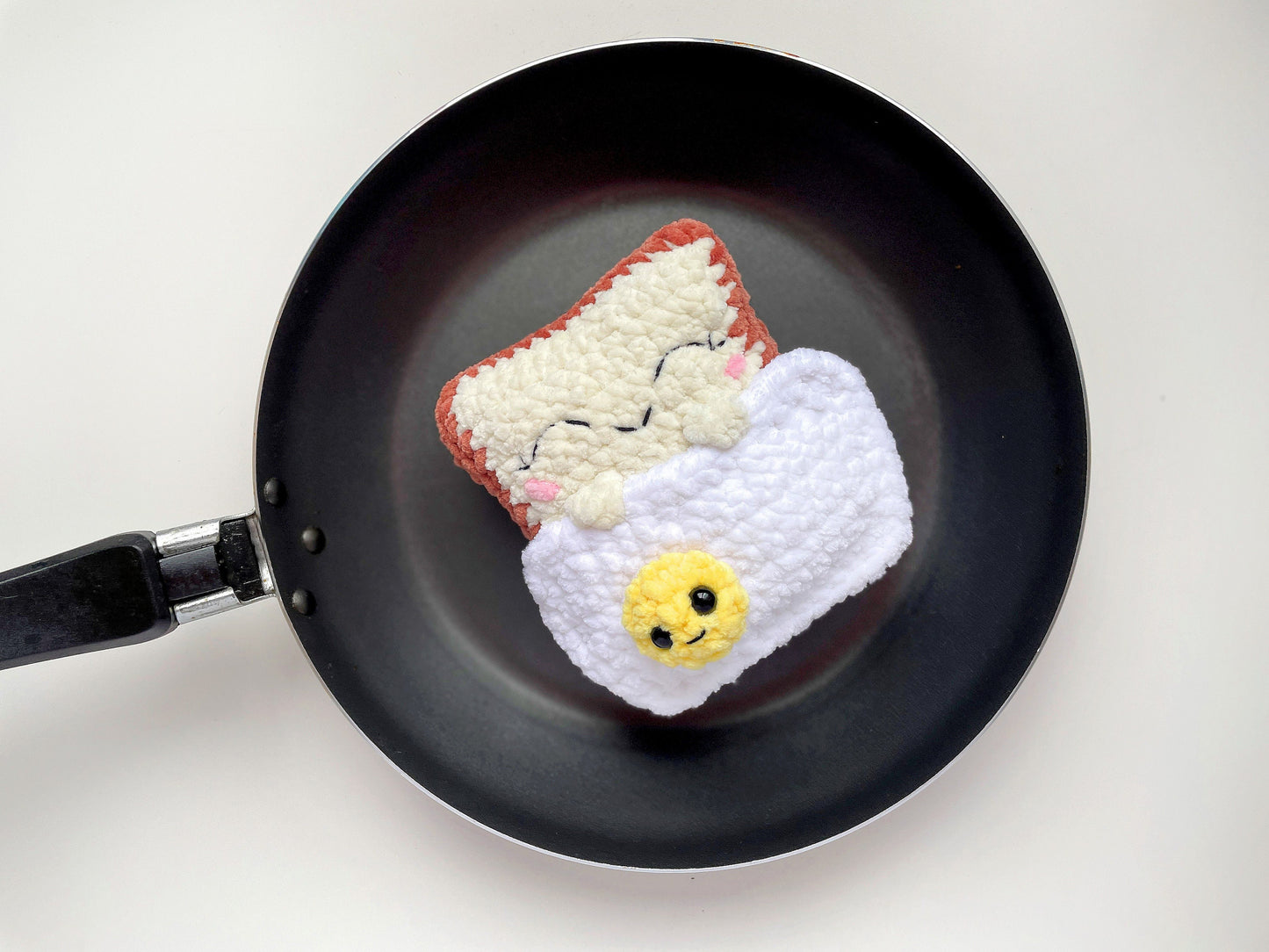 Toast with Egg Crochet PATTERN