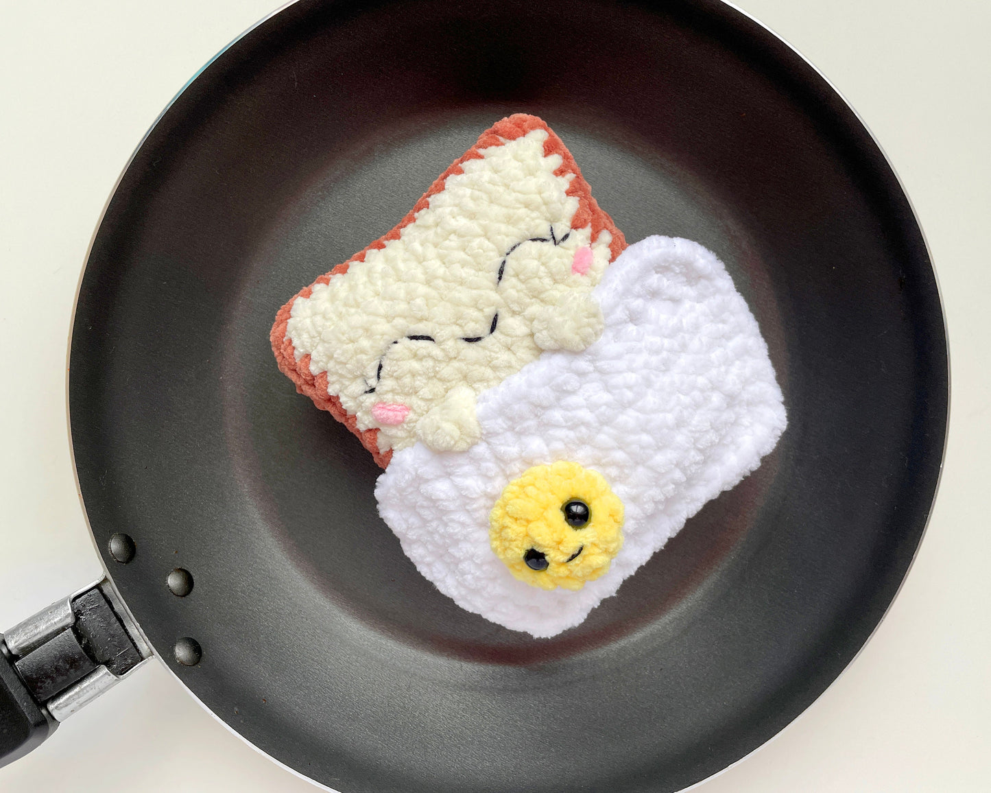 Toast with Egg Crochet PATTERN