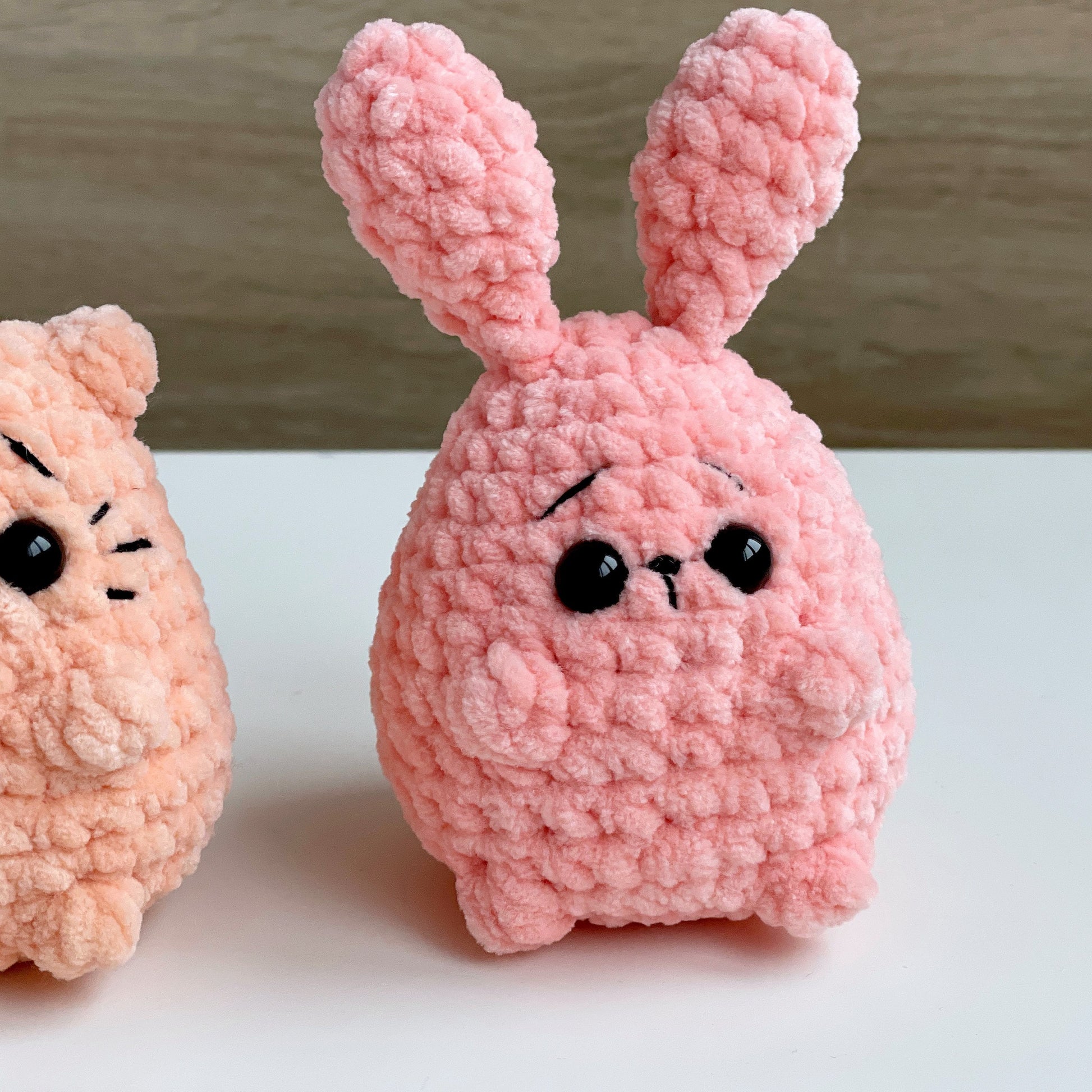 Bunny & Cat CROCHET PATTERN Bundle, No Sew Tiny Amigurumi Kitty Rabbit plushies, Cute Animals, Easy PDF Beginner Tutorial, Easter Baby Toys