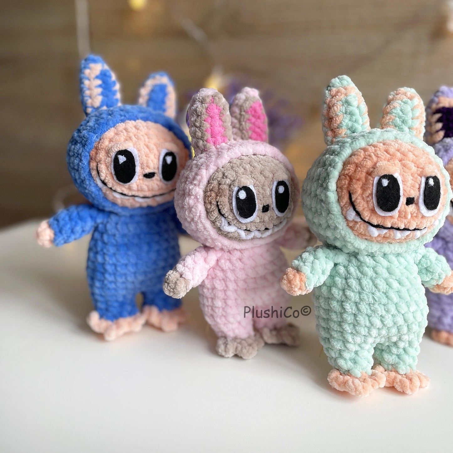 Smiling Bunny Crochet Pattern Bundle (Labubu Fan Art)