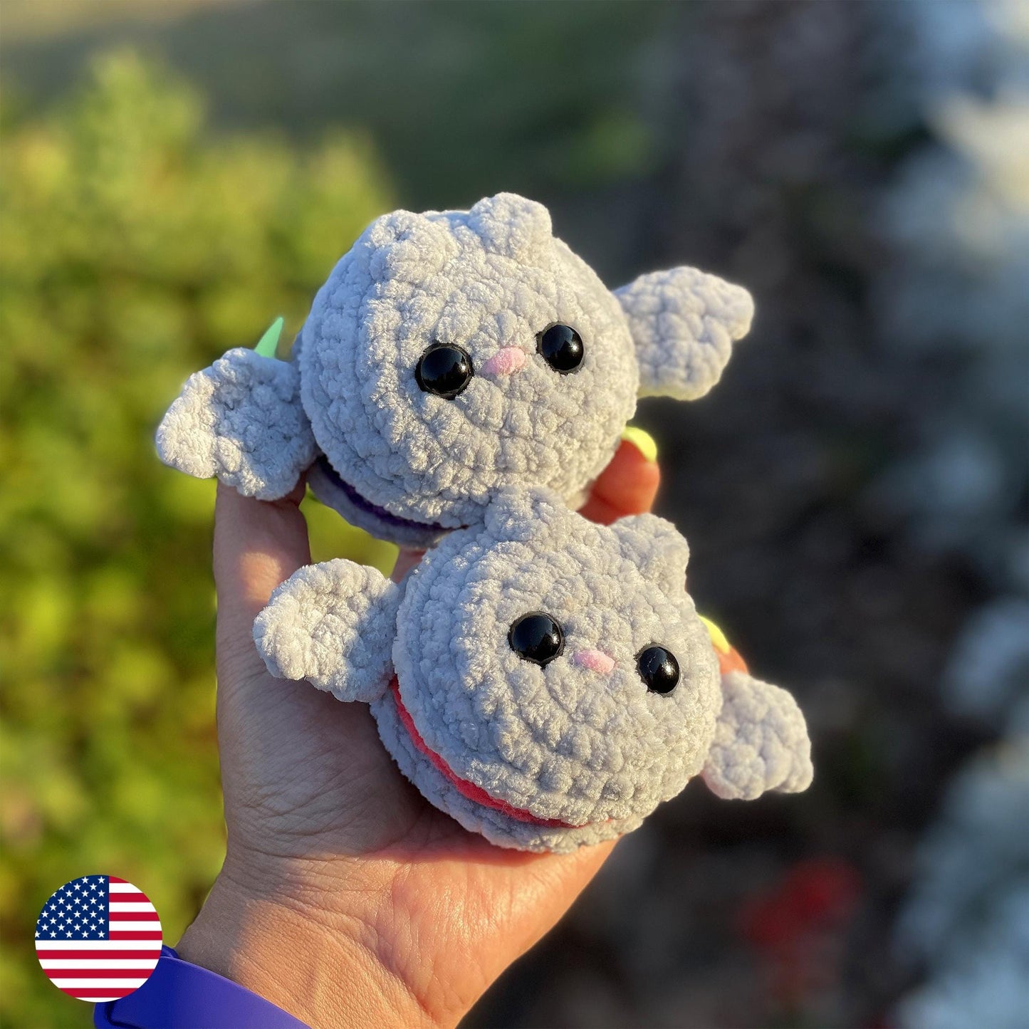 Bat-macaroon CROCHET PATTERN - Low Sew