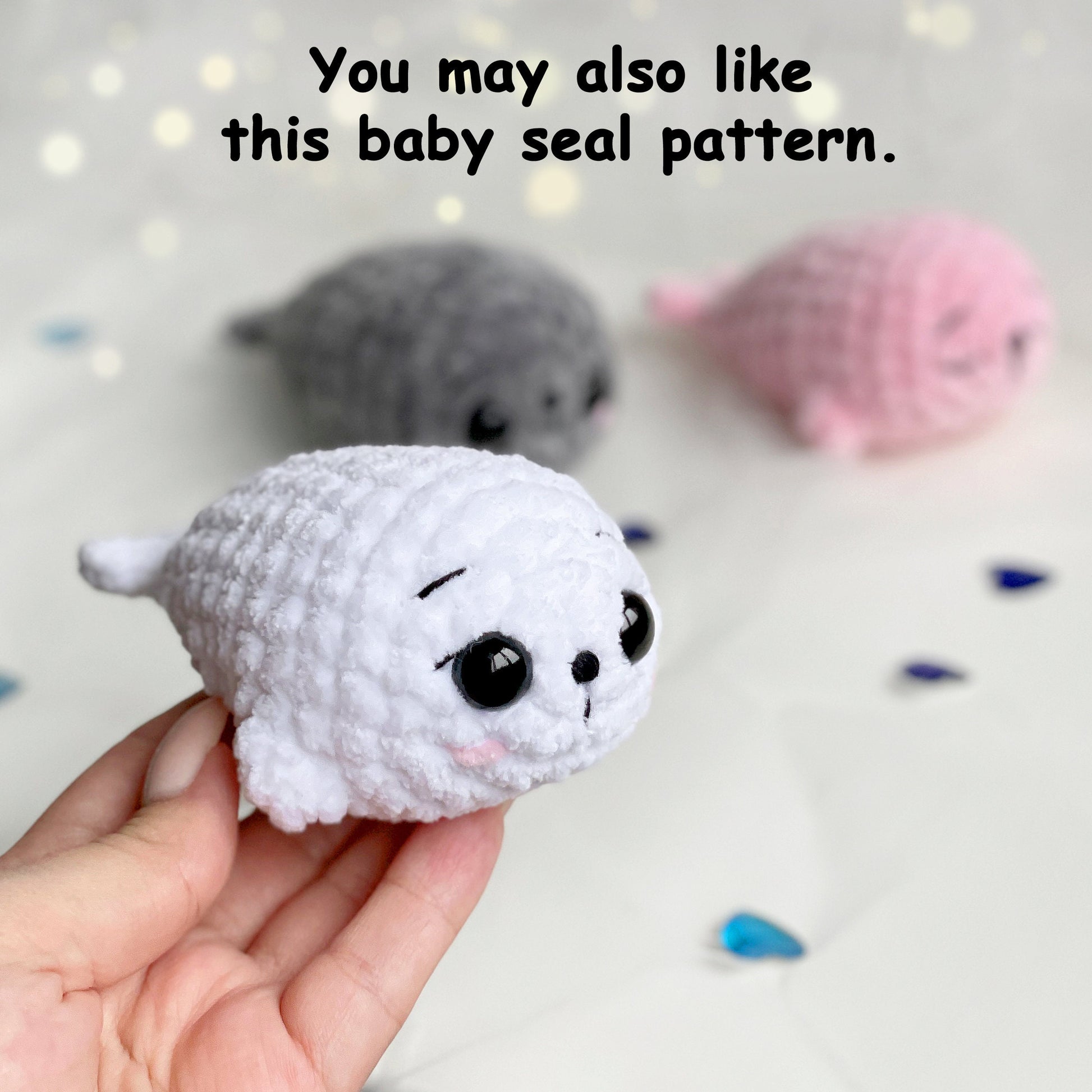 Seal CROCHET PATTERN, Amigurumi Low-Sew Manatee, Easy Plush Animal Toy, Beginner Tutorial PDF, Cute Sea Plushie, Instant Digital Download