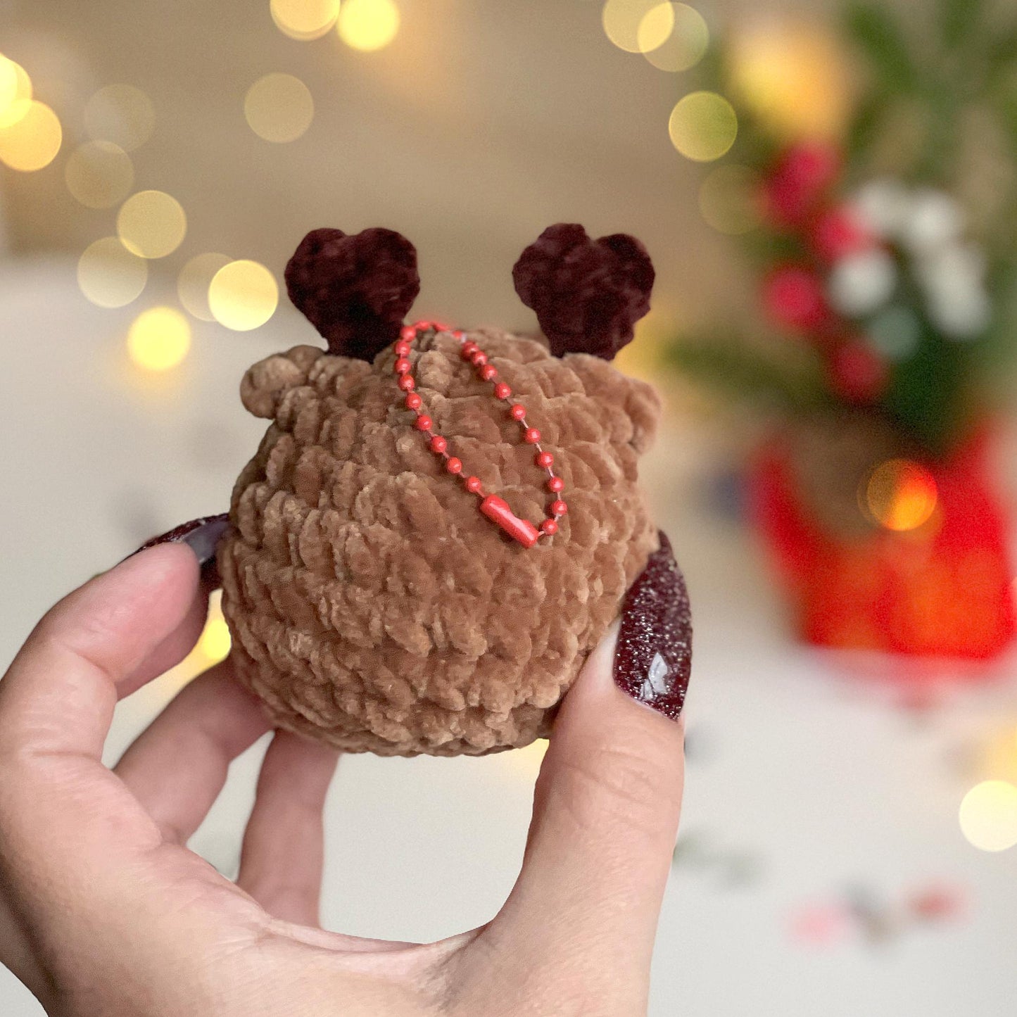 Reindeer Keychain CROCHET PATTERN - No Sew