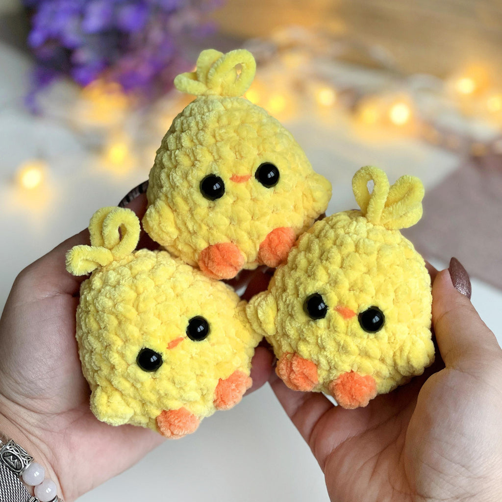 Easter Chick Crochet PATTERN, No Sew Amigurumi Tiny Chick, Easy pdf Tutorial for Beginners, Baby Gift Plushie, Handmade Little Spring Bird