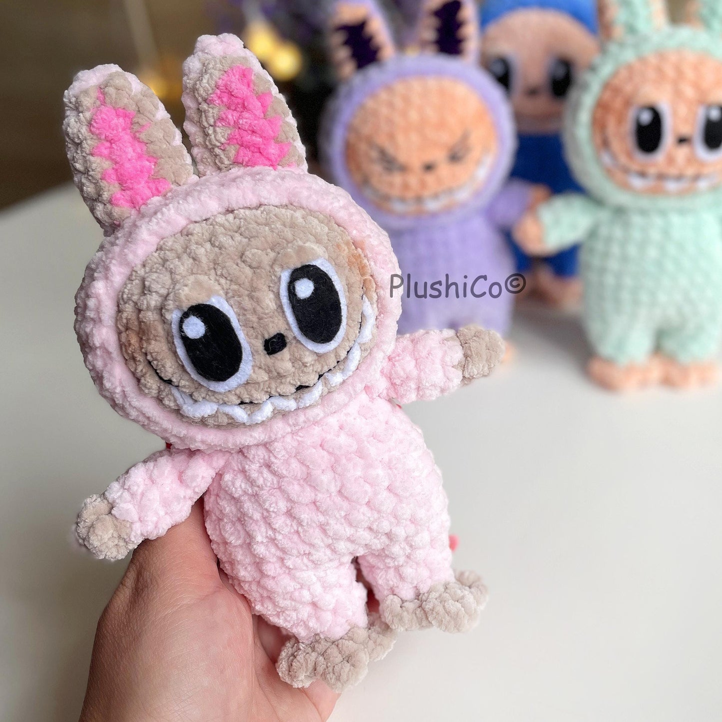 Smiling Bunny Crochet Pattern Bundle (Labubu Fan Art)