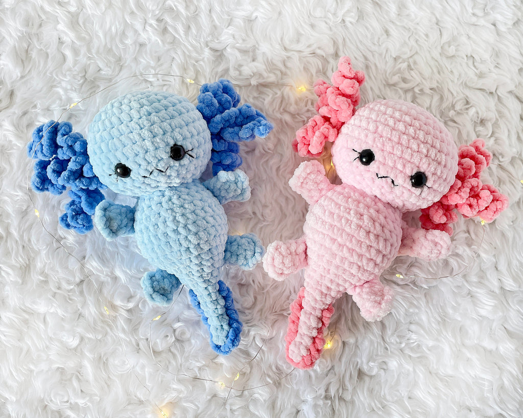 Axolotl CROCHET PATTERN, Amigurumi Plushie, Kawaii Cute Creature, River Stuffed Animal, Plush Baby Toy