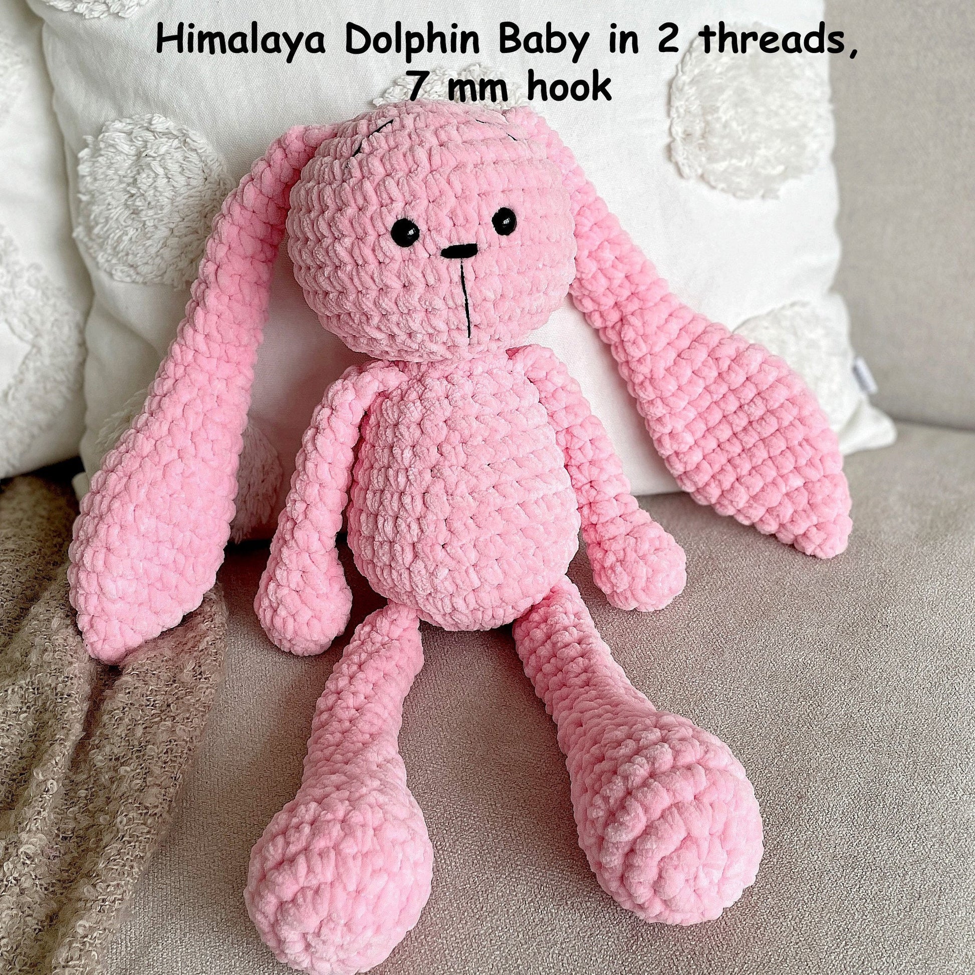 Bunny CROCHET PATTERN, Amigurumi Easter Rabbit, Low Sew Easy PDF beginner Tutorial, Giant Plush Baby Toy, Stuffed Animal, Handmade Diy gift